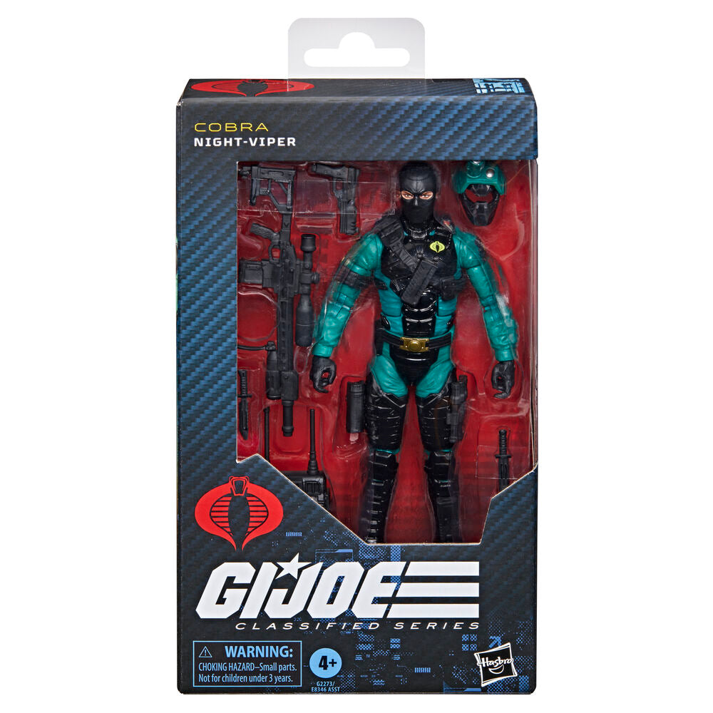 Figura articulada Night-Viper de Cobra G.I. Joe con accesorios