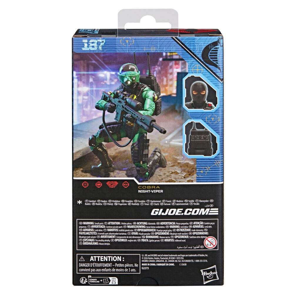 Figura articulada Night-Viper de Cobra G.I. Joe con accesorios - 7
