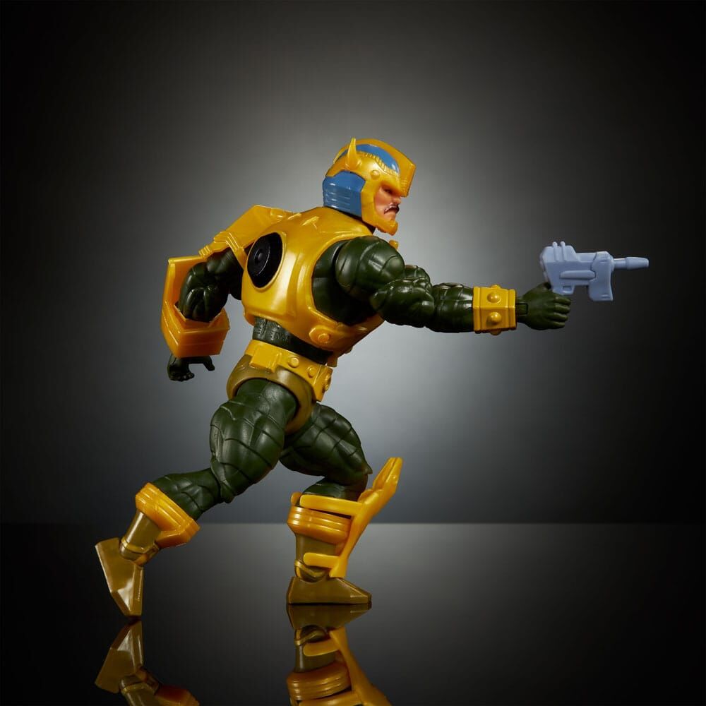 Figura articulada Man-At-Arms Bumblebee amarilla con accesorios - 6