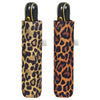Paraguas plegable automático Perletti con estampado de leopardo