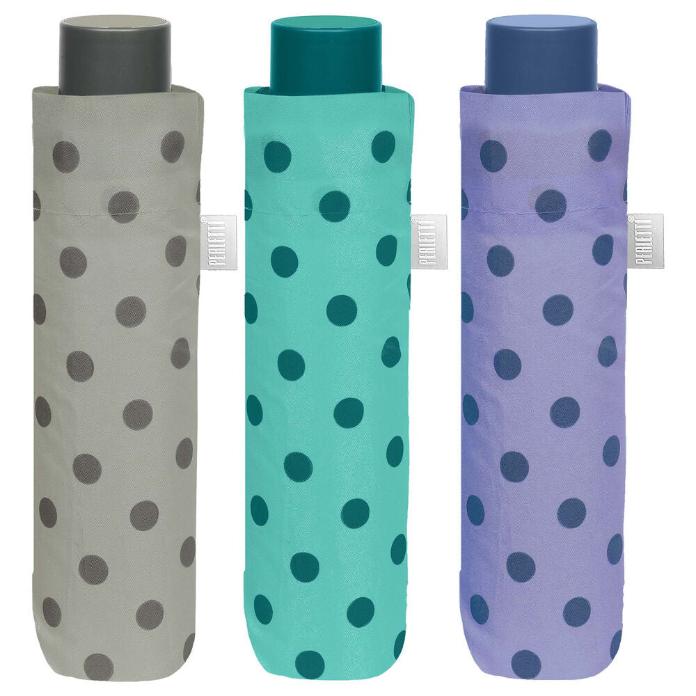 Paraguas plegables PERLETTI de topos en colores surtidos