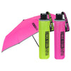 Paraguas plegable PERLETTI fucsia y verde de 50 cm