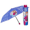 Paraguas plegable azul de Disney Frozen con Elsa y Anna
