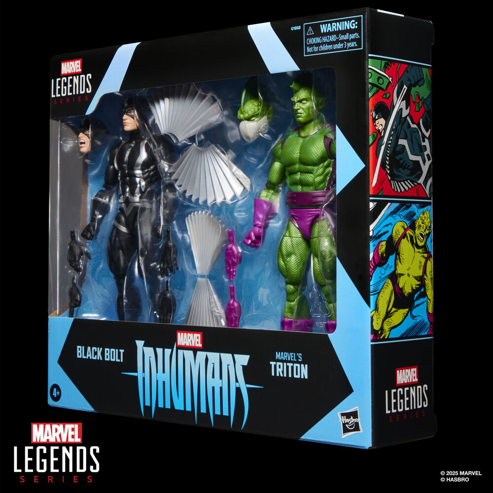 Set Marvel Legends de Black Bolt y Triton con accesorios - 9