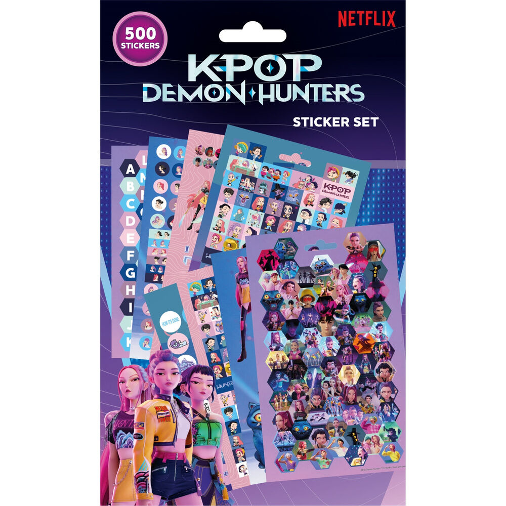Set de 500 pegatinas KPop Demon Hunters de PYRAMID