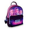Mochila morada KPop Demon Hunters de PYRAMID con tres personajes
