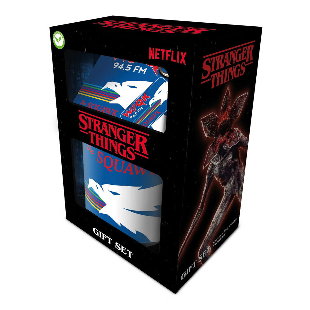 Set Stranger Things 5 con taza, posavasos y llavero The Squawk - 2
