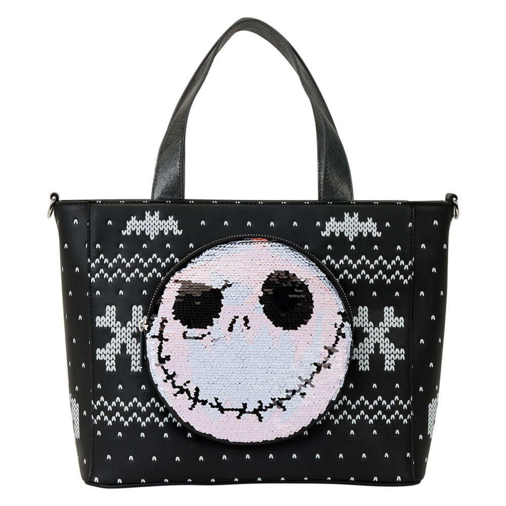 Bolso tote negro Loungefly de Jack Skellington con monedero