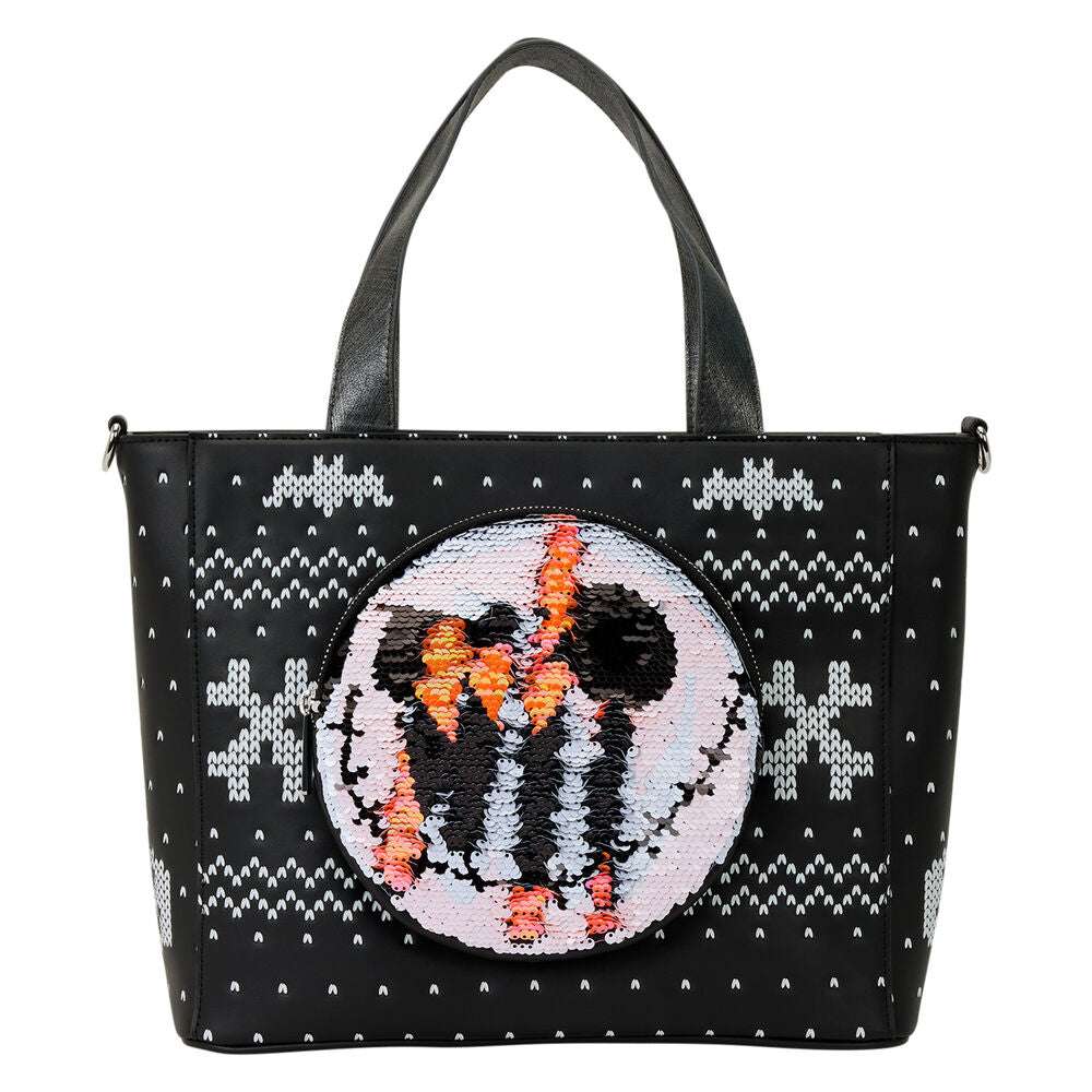 Bolso tote negro Loungefly de Jack Skellington con monedero - 2