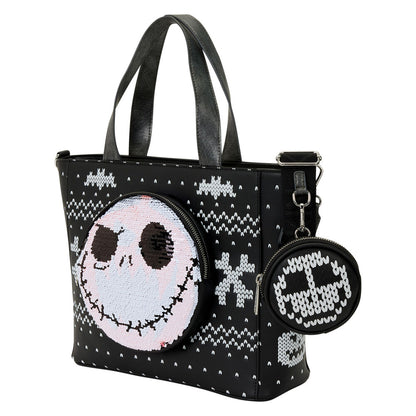 Bolso tote negro Loungefly de Jack Skellington con monedero - 4