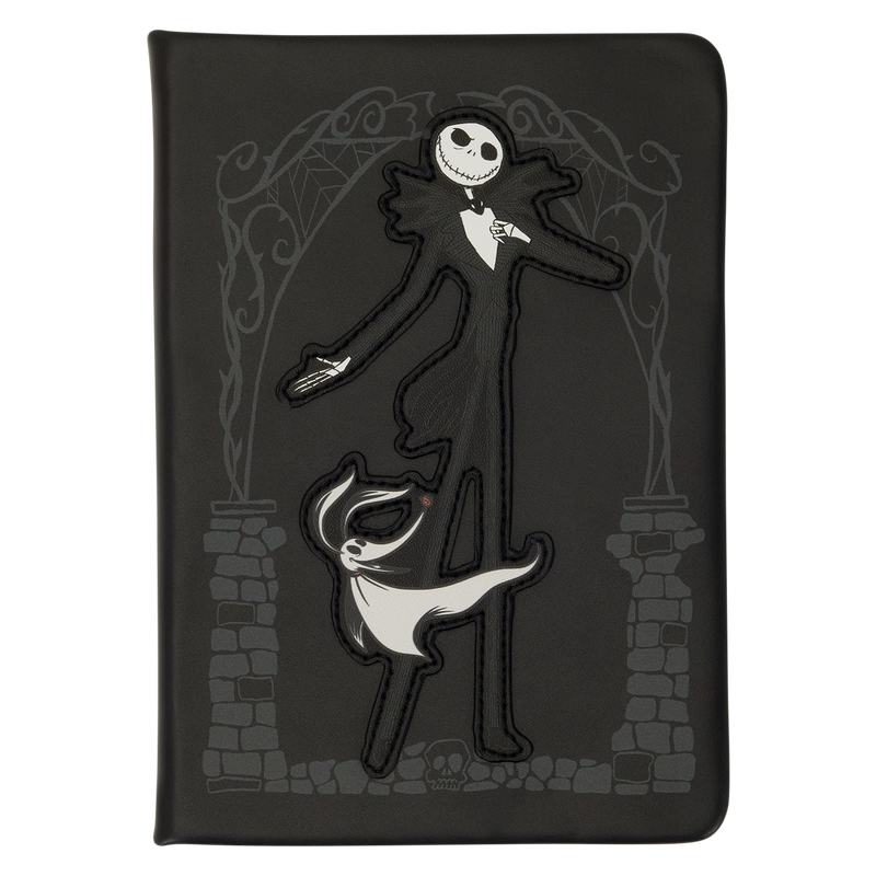 Cuaderno negro Loungefly con Jack Skellington y Zero