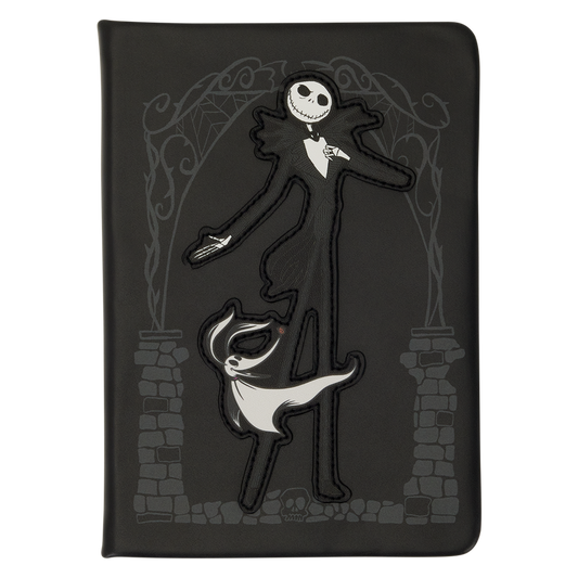 Cuaderno negro Loungefly con Jack Skellington y Zero