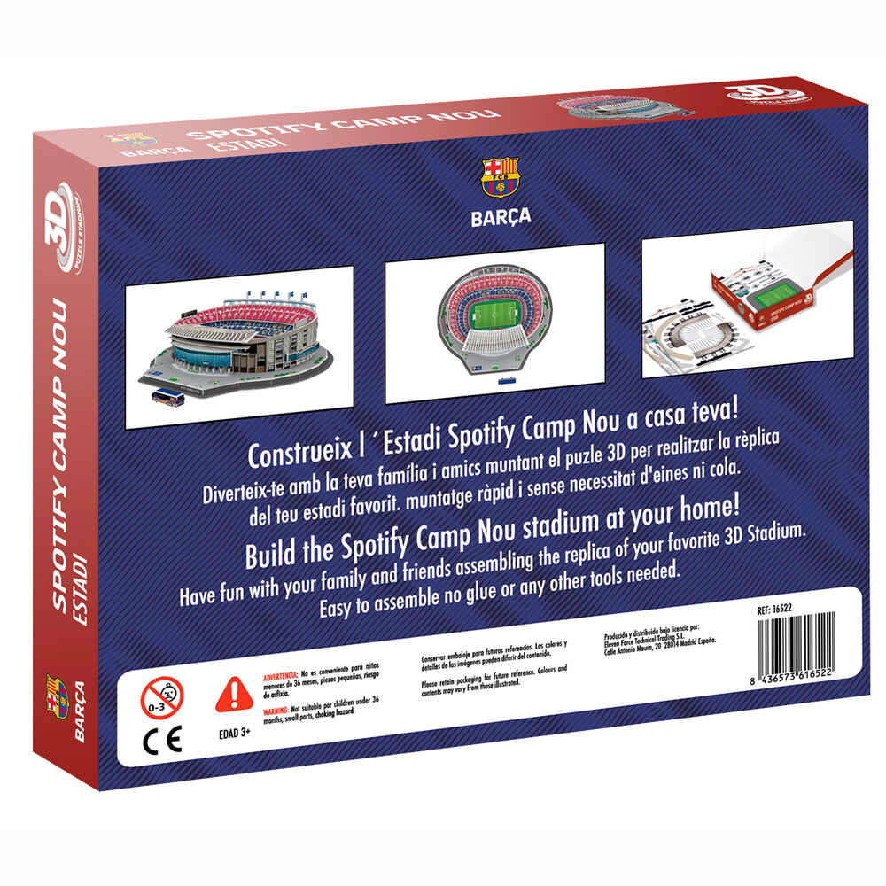 Puzzle 3D del Estadio Camp Nou del FC Barcelona - 3