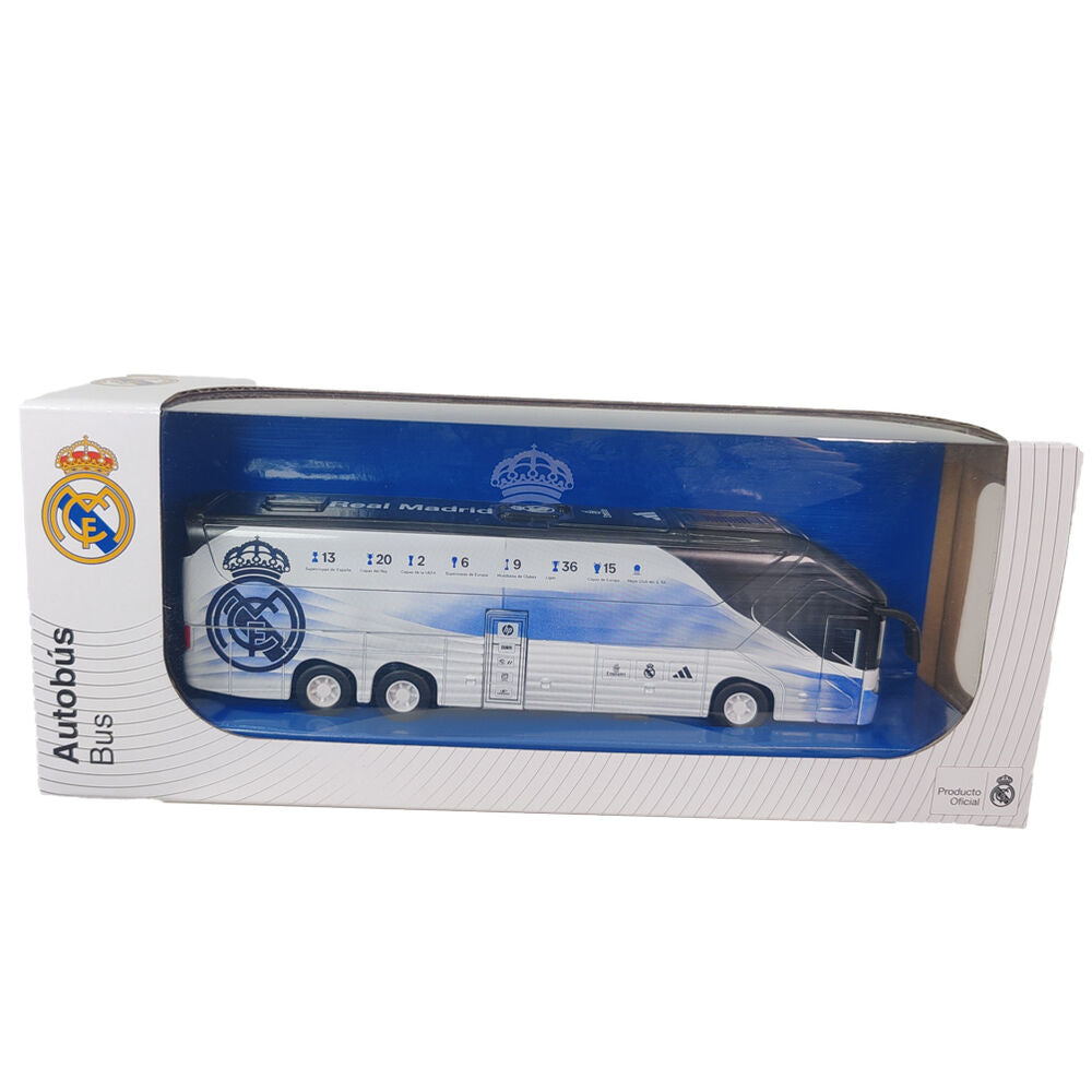 Réplica del autobús del Real Madrid BANBO TOYS en blanco y azul
