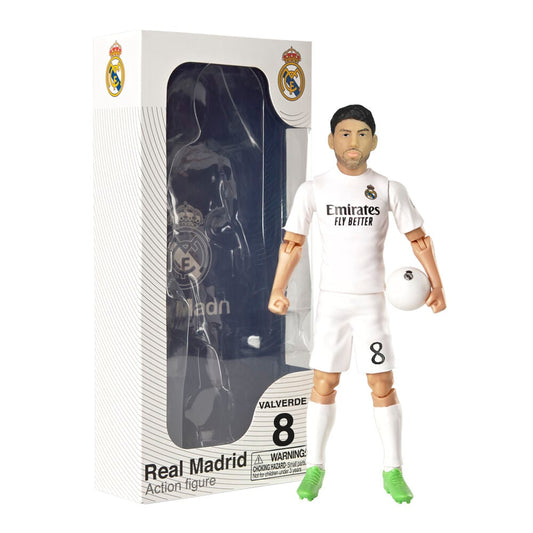Figura de acción de Federico Valverde con equipación del Real Madrid y balón