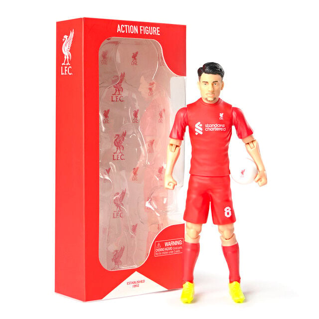 Figura de acción de Dominik Szoboszlai con uniforme rojo del Liverpool FC