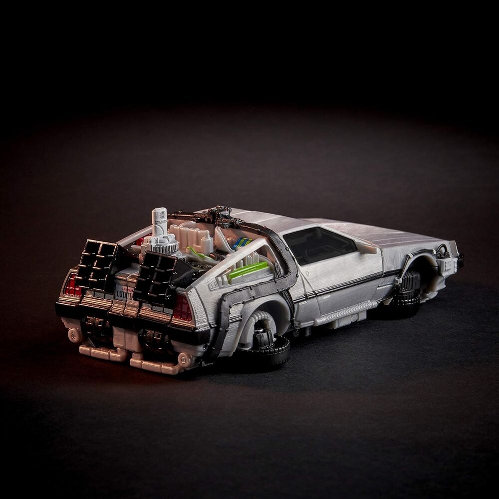 Figura Transformers Gigawatt con diseño de DMC DeLorean plateado - 5
