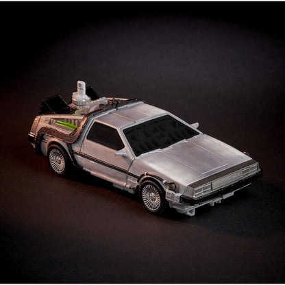Figura Transformers Gigawatt con diseño de DMC DeLorean plateado - 6