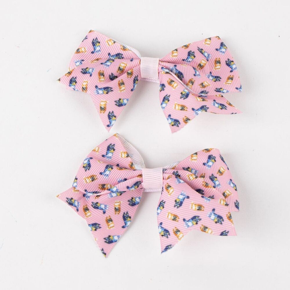 Pack de 10 lazos para el pelo Bluey en rosa y tonos azules - 5