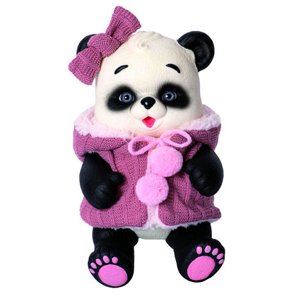 Muñeco bebé reborn oso panda de Rosa Toys con conjunto rosa - 2