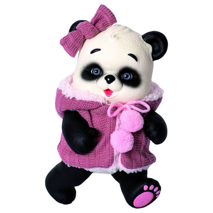 Muñeco bebé reborn oso panda de Rosa Toys con conjunto rosa - 3