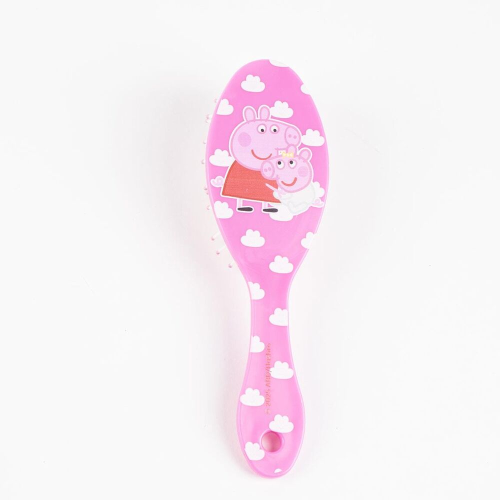 Set de accesorios para el pelo Peppa Pig con cepillo, pinzas, lazo y bandas elásticas - 6