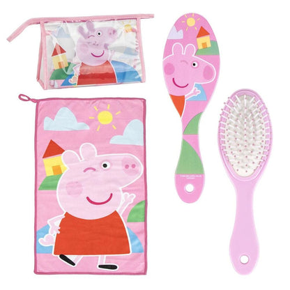 Neceser escolar rosa de Peppa Pig con frontal transparente