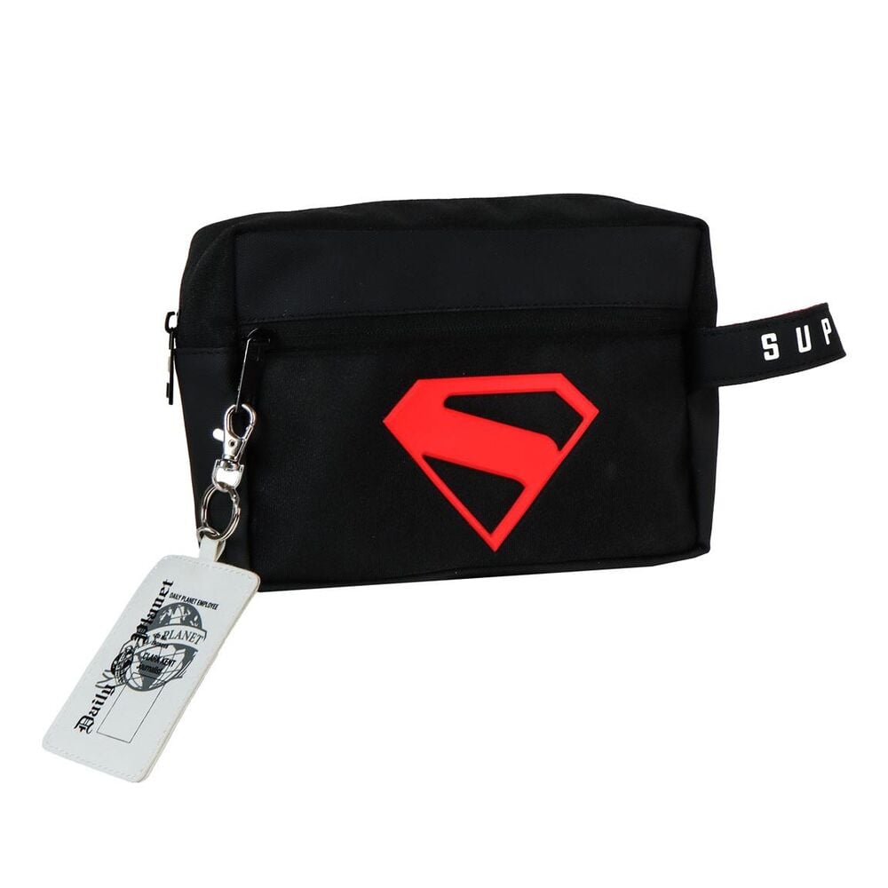 Neceser negro de Superman DC Comics con emblema rojo