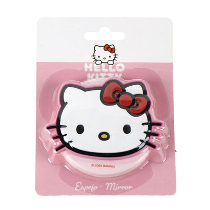 Espejo compacto con diseño del rostro de Hello Kitty