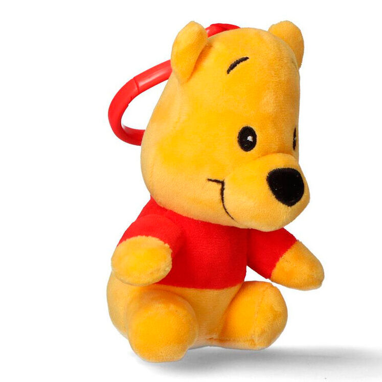Llavero de peluche de Winnie The Pooh Disney con camiseta roja - 3