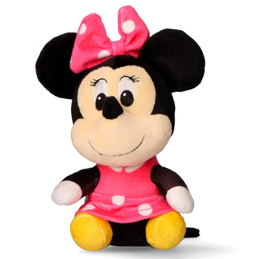 Llavero de peluche de Minnie Disney con lazo rosa de lunares