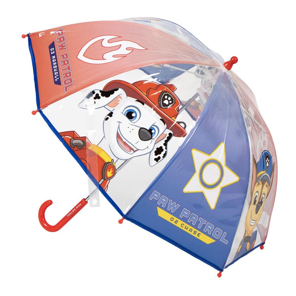 Paraguas burbuja manual Paw Patrol de 53 cm con personajes