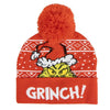 Gorro rojo de El Grinch CERDÁ con pompón y motivos navideños