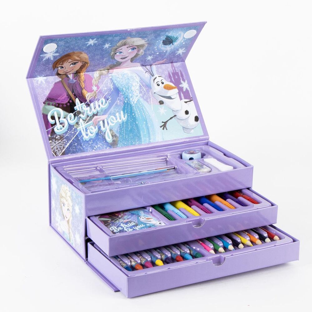 Maletín de papelería para colorear Frozen con lápices, rotuladores y paleta de colores - 5
