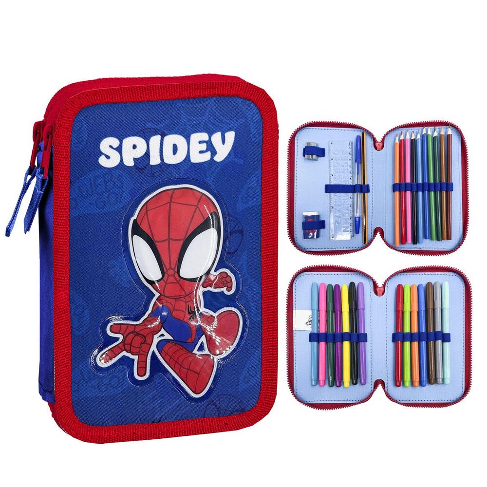 Plumier doble equipado Spidey Amazing Friends Marvel