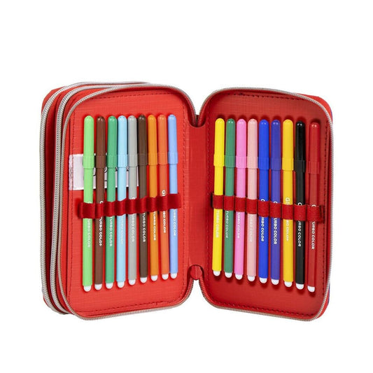 Plumier triple Spider-Man Marvel CERDÁ con material escolar - 4