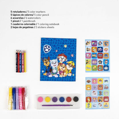 Set de papelería Paw Patrol con mochila y material para colorear - 4