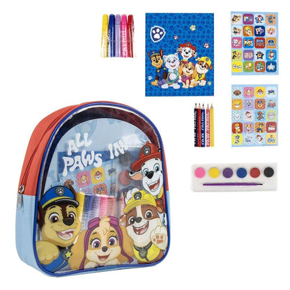 Set de papelería Paw Patrol con mochila y material para colorear