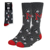 Calcetines de adulto Mickey Disney grises con detalles rojos