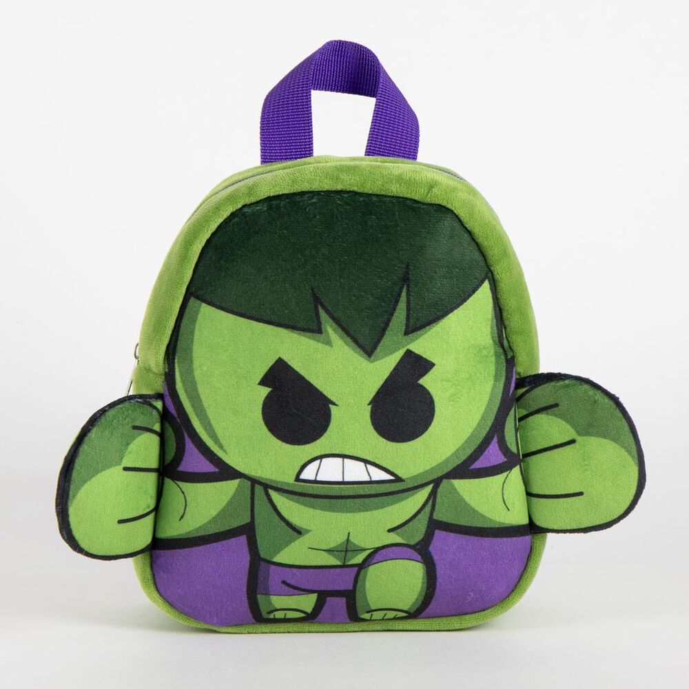 Mochila de peluche de Hulk Marvel en verde y morado - 2
