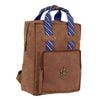 Mochila marrón Ravenclaw de Harry Potter con tirantes azules y escudo frontal