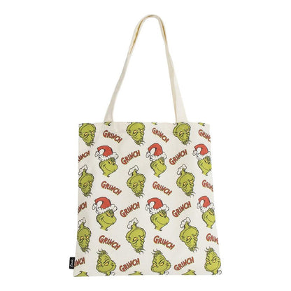 Bolsa shopping del Grinch con estampado navideño