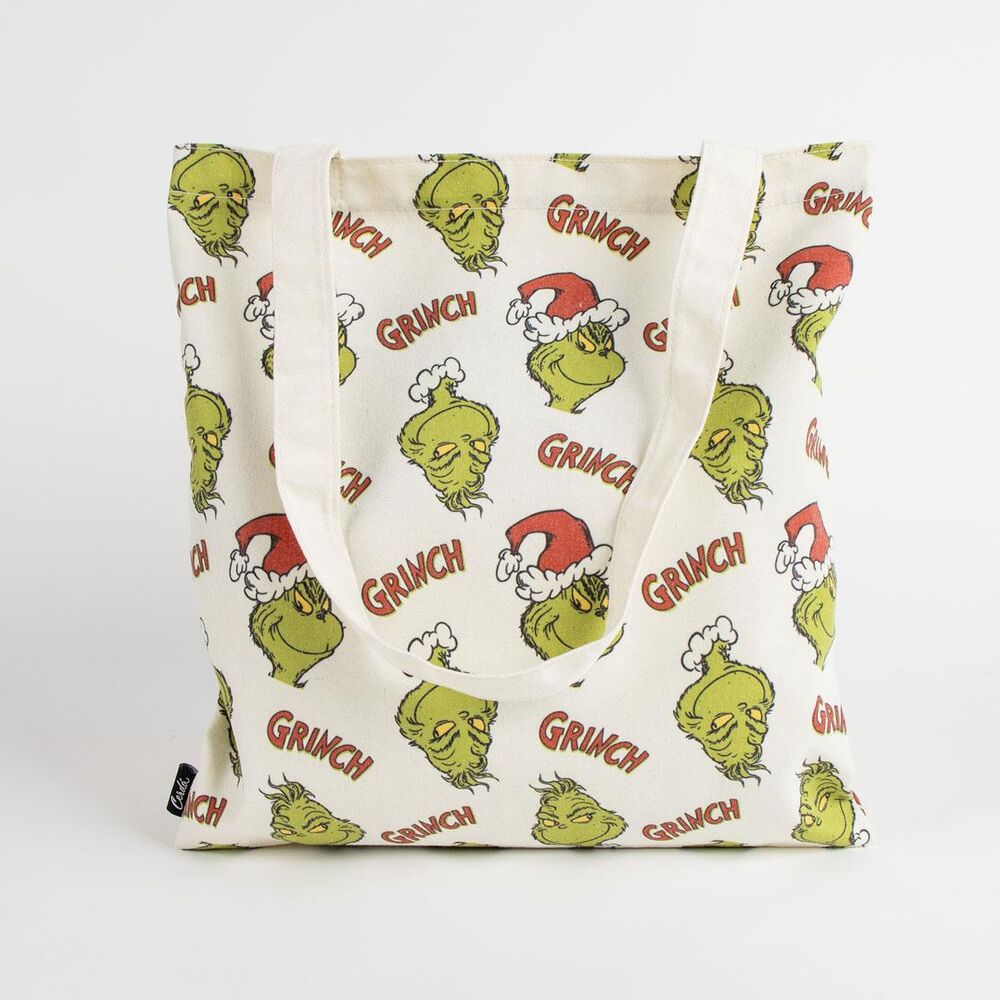 Bolsa shopping del Grinch con estampado navideño - 2