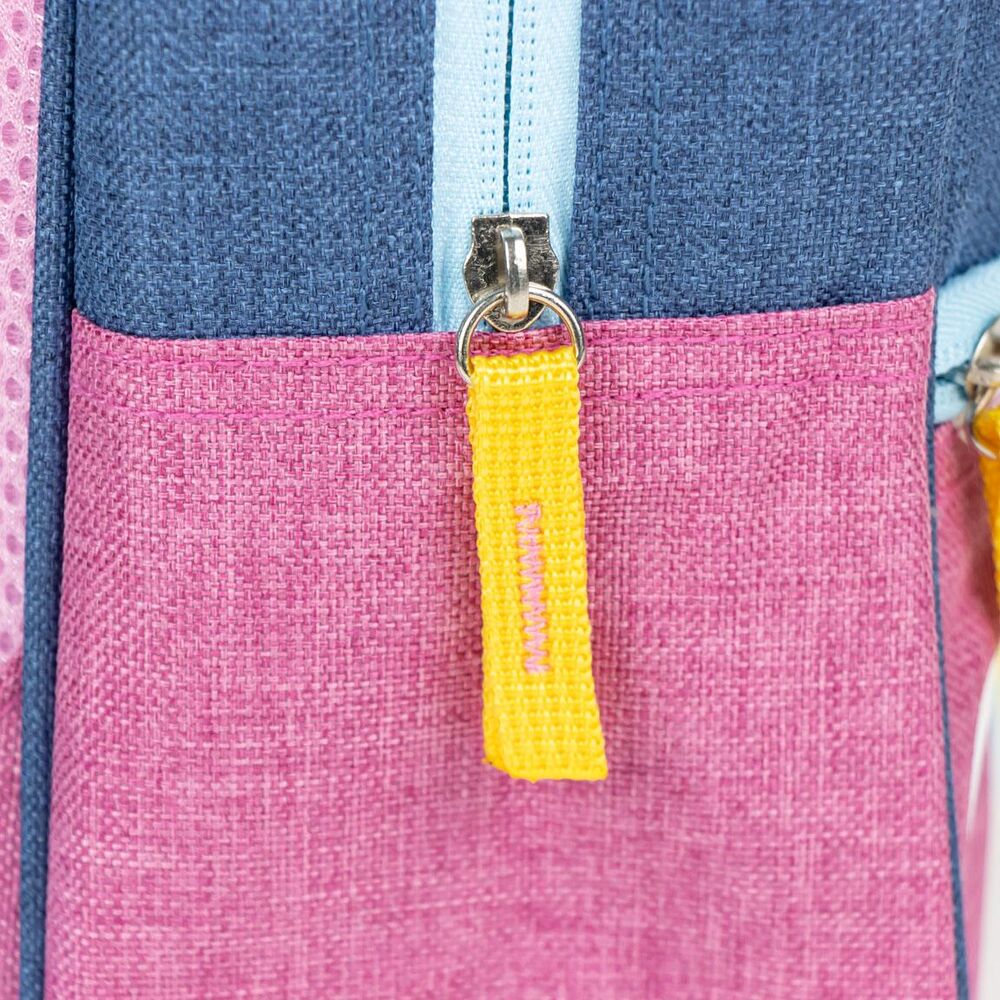 Mochila escolar Minnie Disney azul y rosa con lazo de lunares - 4