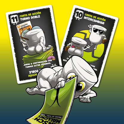 Caja amarilla del juego de cartas Arschmallows con un marshmallow ilustrado - 4