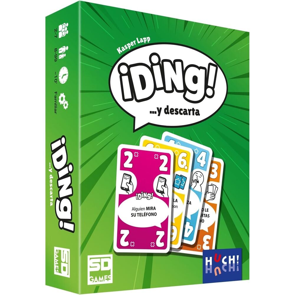 Caja del juego de mesa ¡Ding! …y descarta de SD GAMES