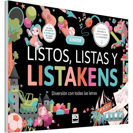 Caja del juego de mesa Listos, Listas y Listakens Junior