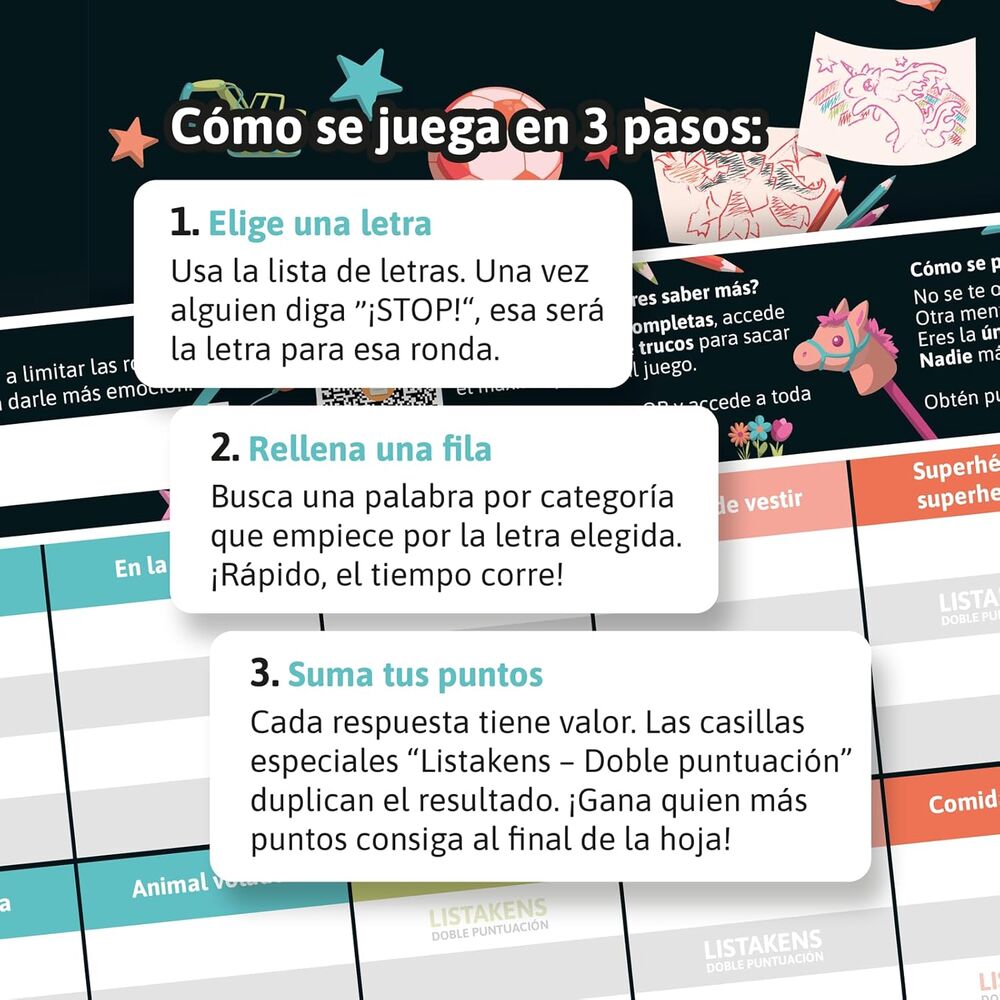 Caja del juego de mesa Listos, Listas y Listakens Junior - 2