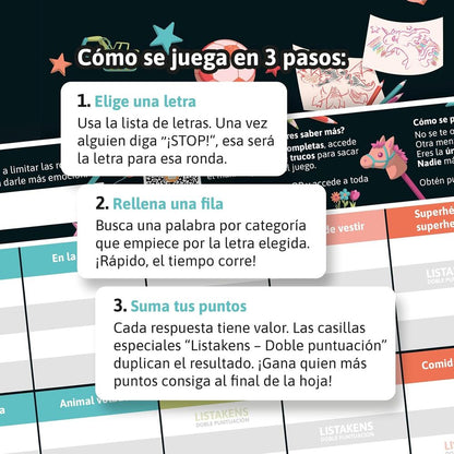 Caja del juego de mesa Listos, Listas y Listakens Junior - 2