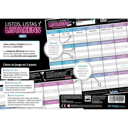 Caja del juego de mesa Listos, Listas y Listakens Party - 4